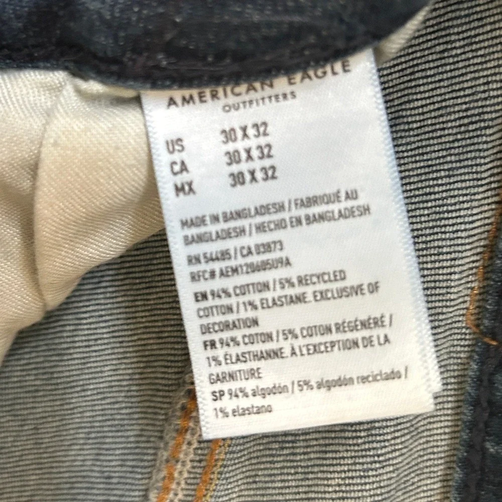 American Eagle I Athletic Fit‎ Men's Blue Denim Jeans Airflex+ I Size 30 x32